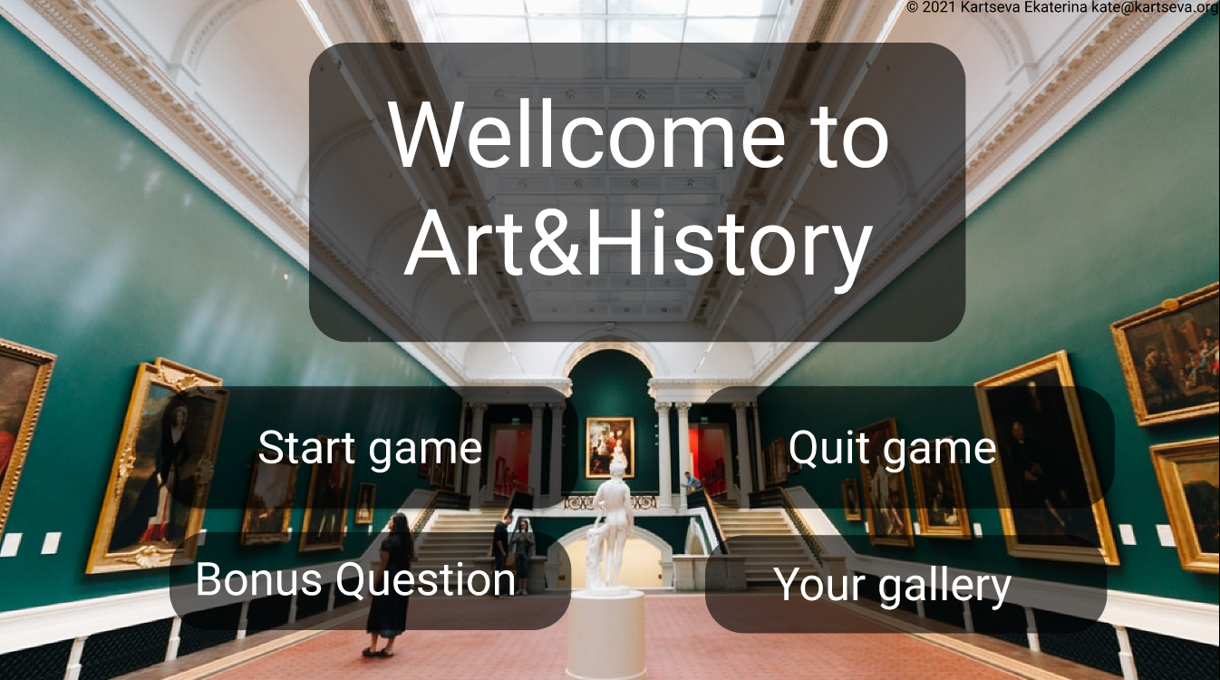«Art&History» game concept